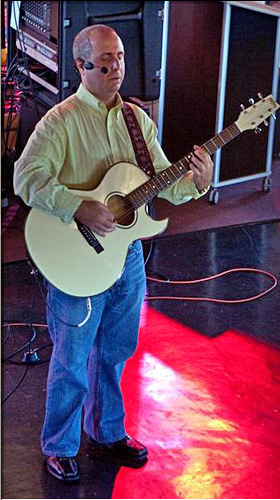 Vincent playing guitar